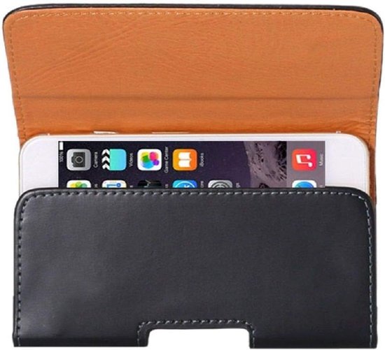Holster belt clip smooth synthetic leather horizontal voor VSMART ACTIVE 1 PLUS (2018) - Black — afbeelding 4