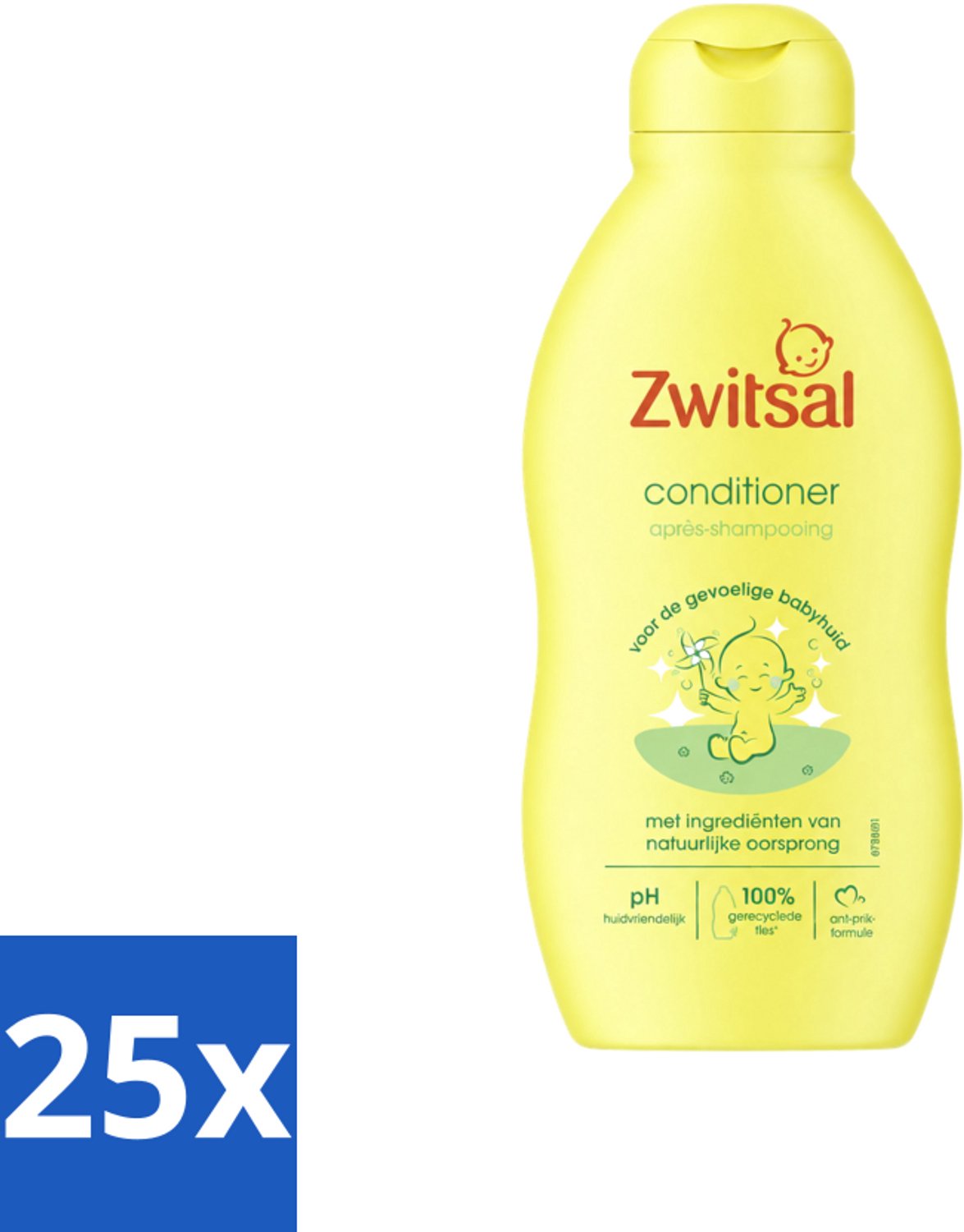 25 x Zwitsal - Baby Conditioner - Zachte Verzorging - 200 ml - Voordeelverpakking - 25 stuks