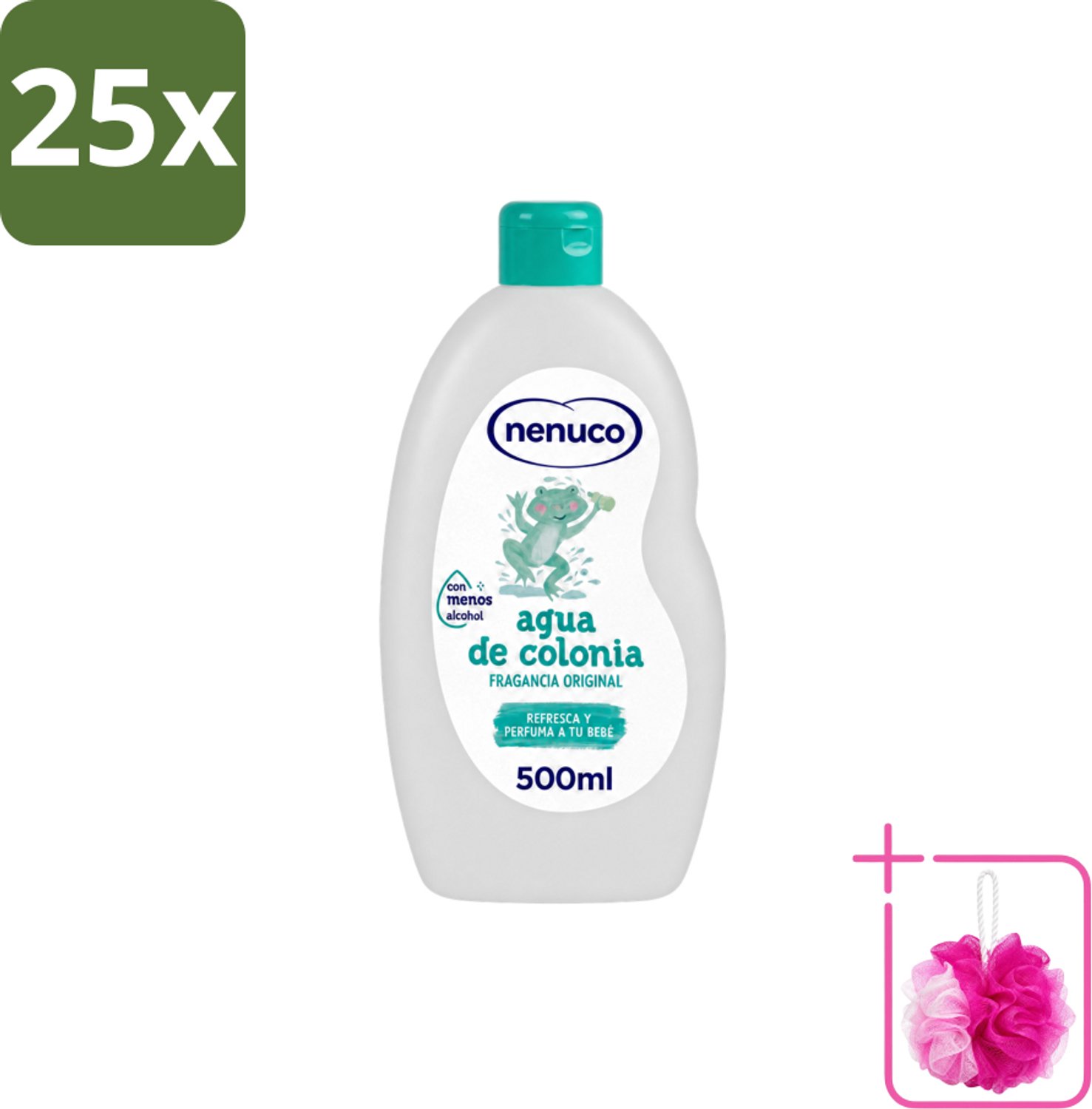 25 x Nenuco – Haarlotion – Agua de Colonia – 500 ml - Bulkverpakking - Agua de Colonia - Douchemop - Kinderparfum