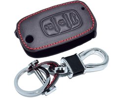 Lederen Auto Key Case voor Lada Sedan Largus Kalina Granta Vesta X-Ray Xray Remote Cover Sleutelhanger Houder Bag Auto-accessoires (Color Name : With Red Line)