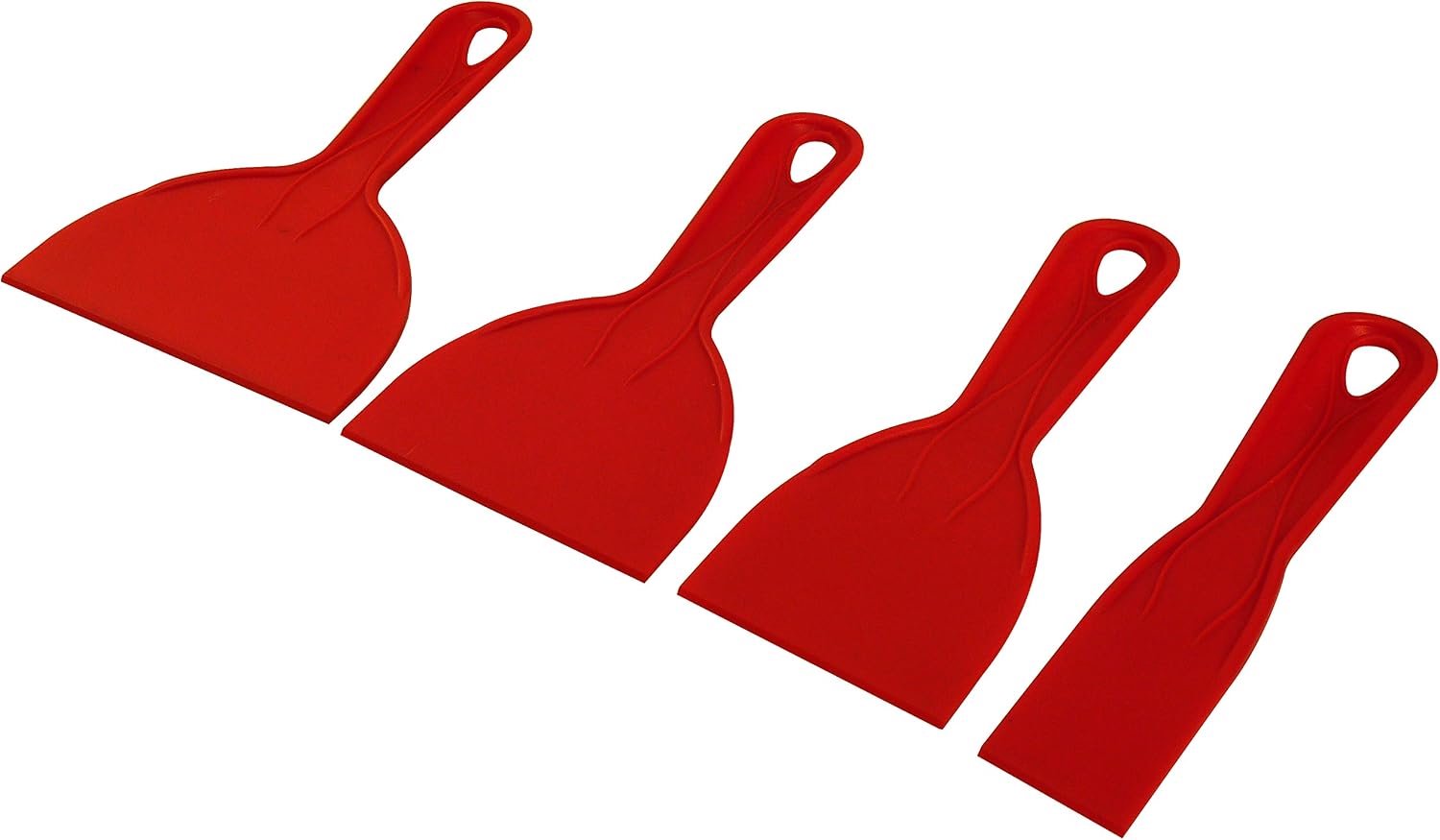 Poetsmes, rood, 4 stuks