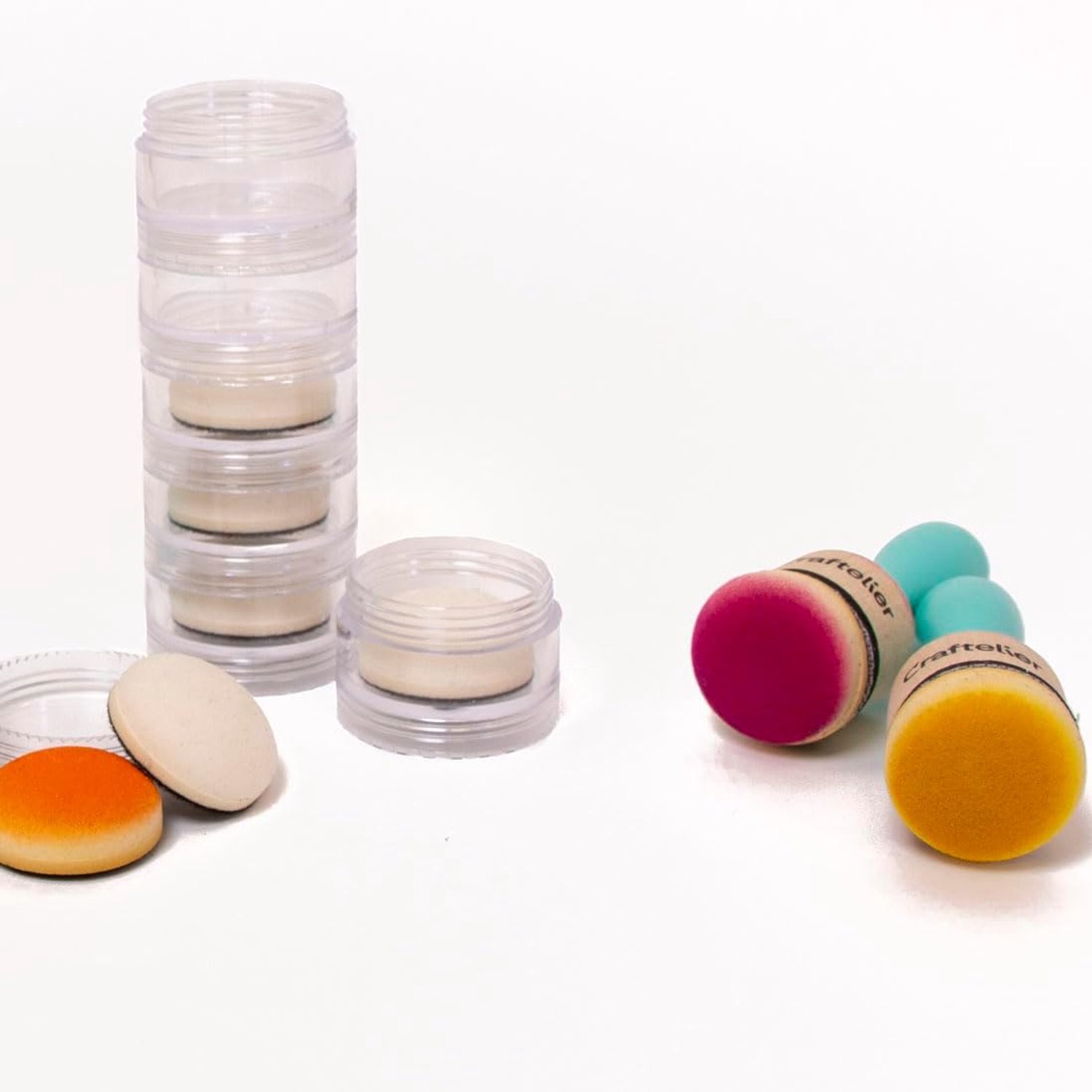 Set van 2 Inkt Applicators met Opslagcontainers - Merkloos