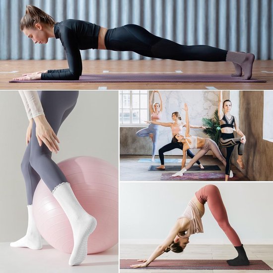 Antislip Sokken met Grips voor Yoga, Pilates & Dans - 3 Paar — afbeelding 2