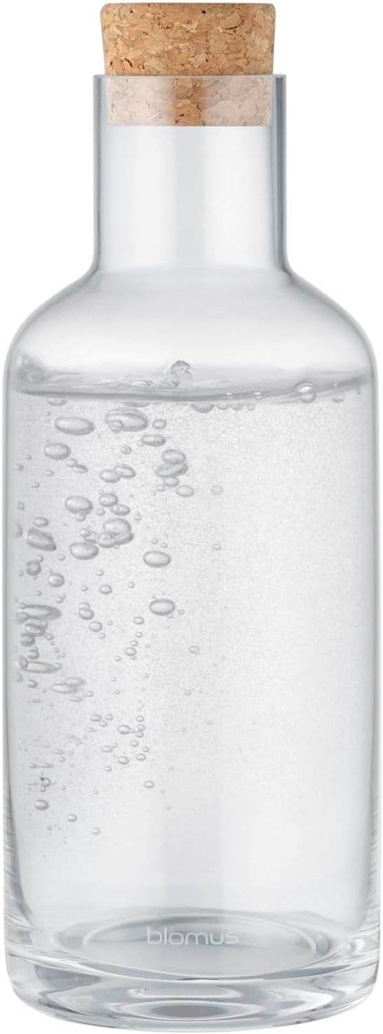 Blomus Hydra Glazen Waterkan 500ml met Kurken Deksel - Helder