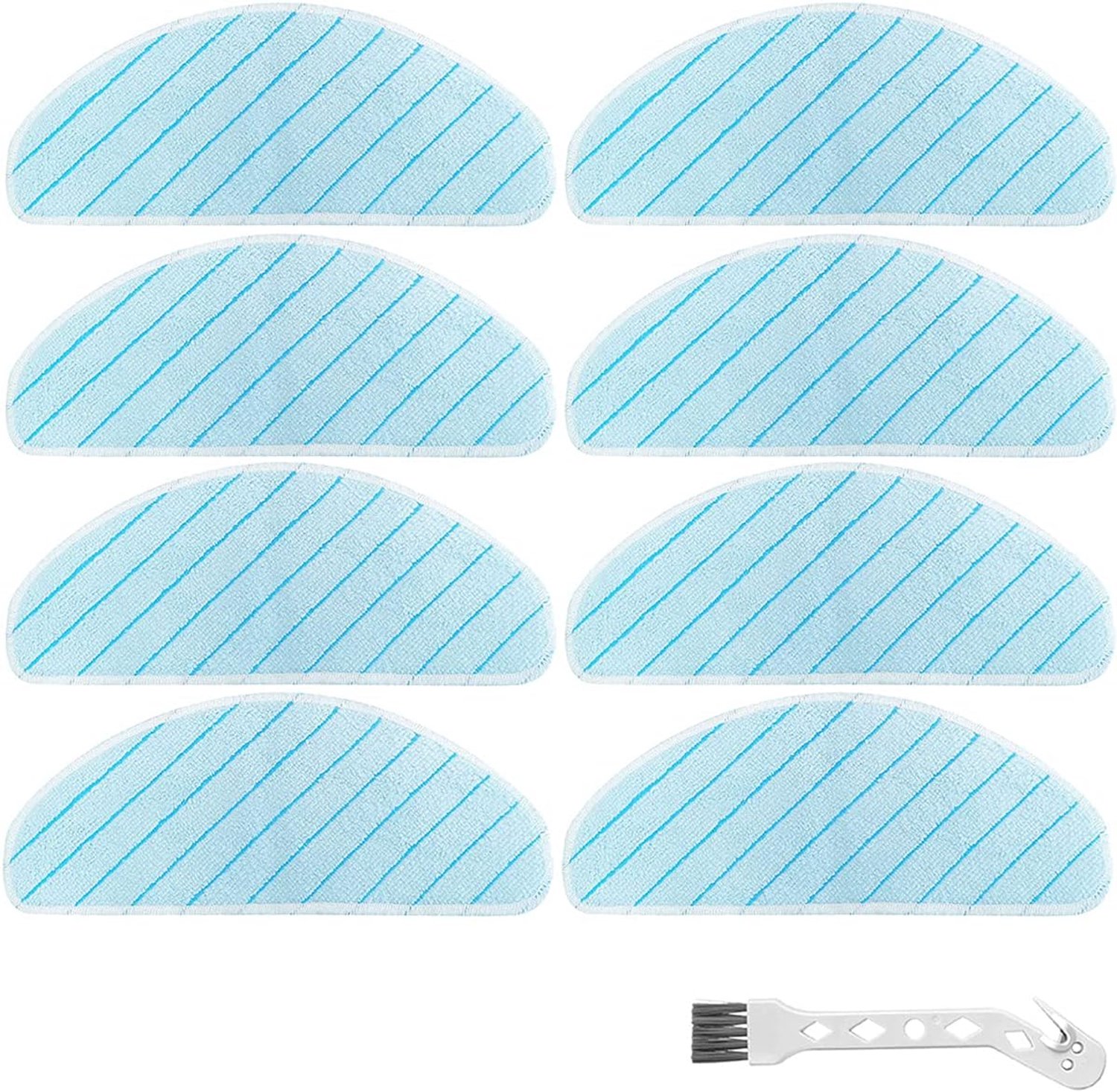 Dweildoekjes ter vervanging van de voor Ecovacs Deebot T9 T9+ T9 AIVI T9 AIVI+ T9 MAX T9 Power robotstofzuiger, herbruikbare microvezeldoekjes, 8 stuks