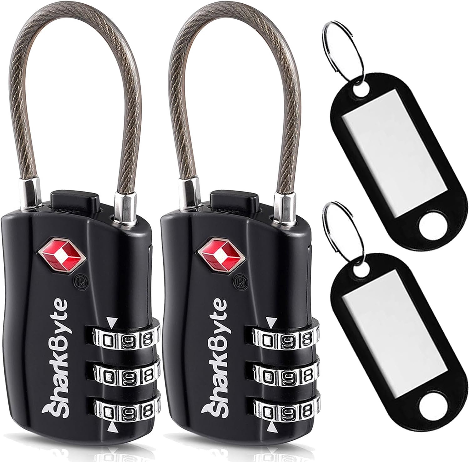 TSA Goedgekeurde Bagagesloten, 3 Cijfers Combinatieslot (2 stuks)