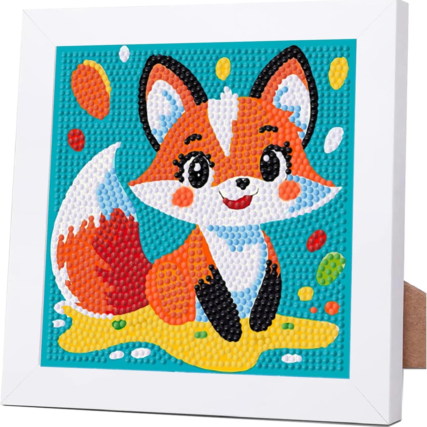 Diamond painting kit 18 x 18 cm - cartoon vos - doe-het-zelf kunst - eenvoudig voor beginners - Homevero