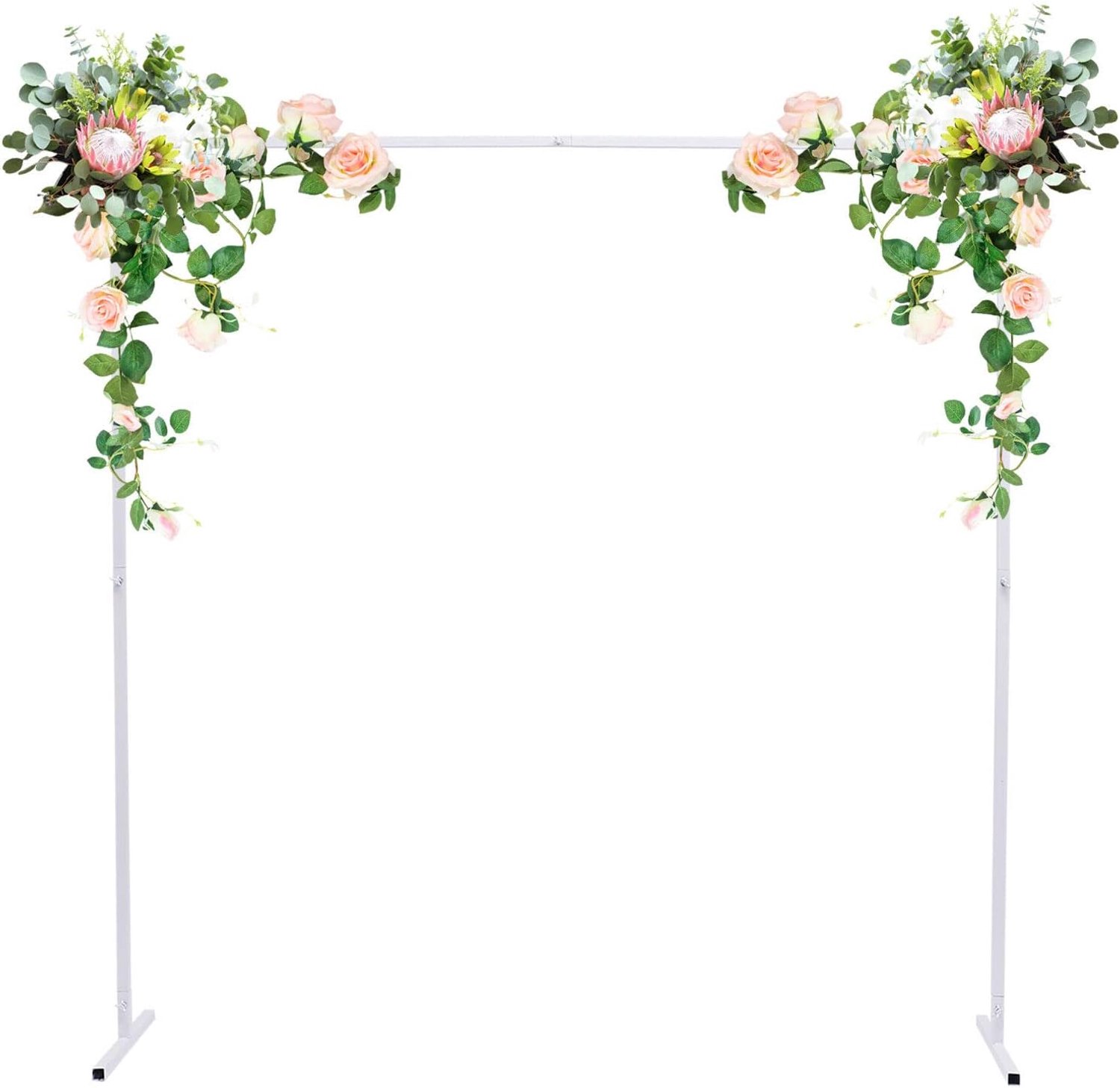Boog bloemenrek metalen frame achtergrond decor standaard bruiloft boog bloemenrek decoratieve staande krans krans decoratie standaard bruiloft krans houder 2 x 2 m