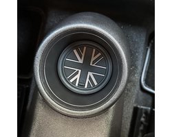 5-delige Union Jack siliconen laag mat, Anti-slip, waterdicht en reukvrij bakmat Voor Mini Cooper Clubman R55 2007-2014, Binnenaccessoires voor auto's gemakkelijk te reinigen (Black Flag-R55 Clubman)