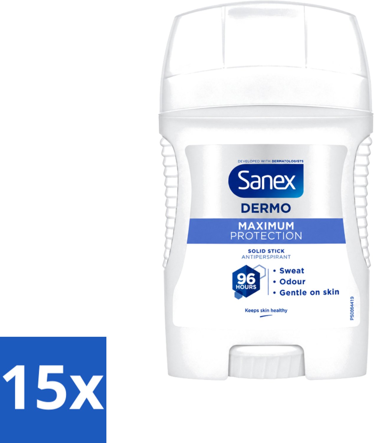15 x Sanex – Deodorant Stick – Maximum Protection 96H – 50 ml - Voordeelverpakking - 15 stuks