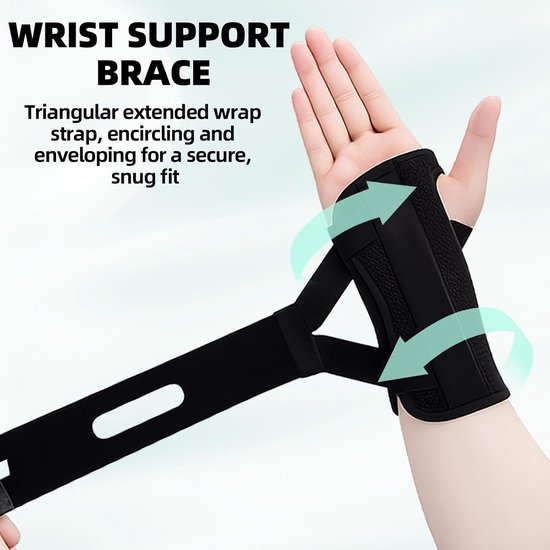1 stuk carpaal tunnelsyndroom rail met 2 metalen spalken, verstelbare handspalk links, polssteun, polsspalk voor tendinitis, artritis, verstuikingsherstel (links S/M) — afbeelding 3