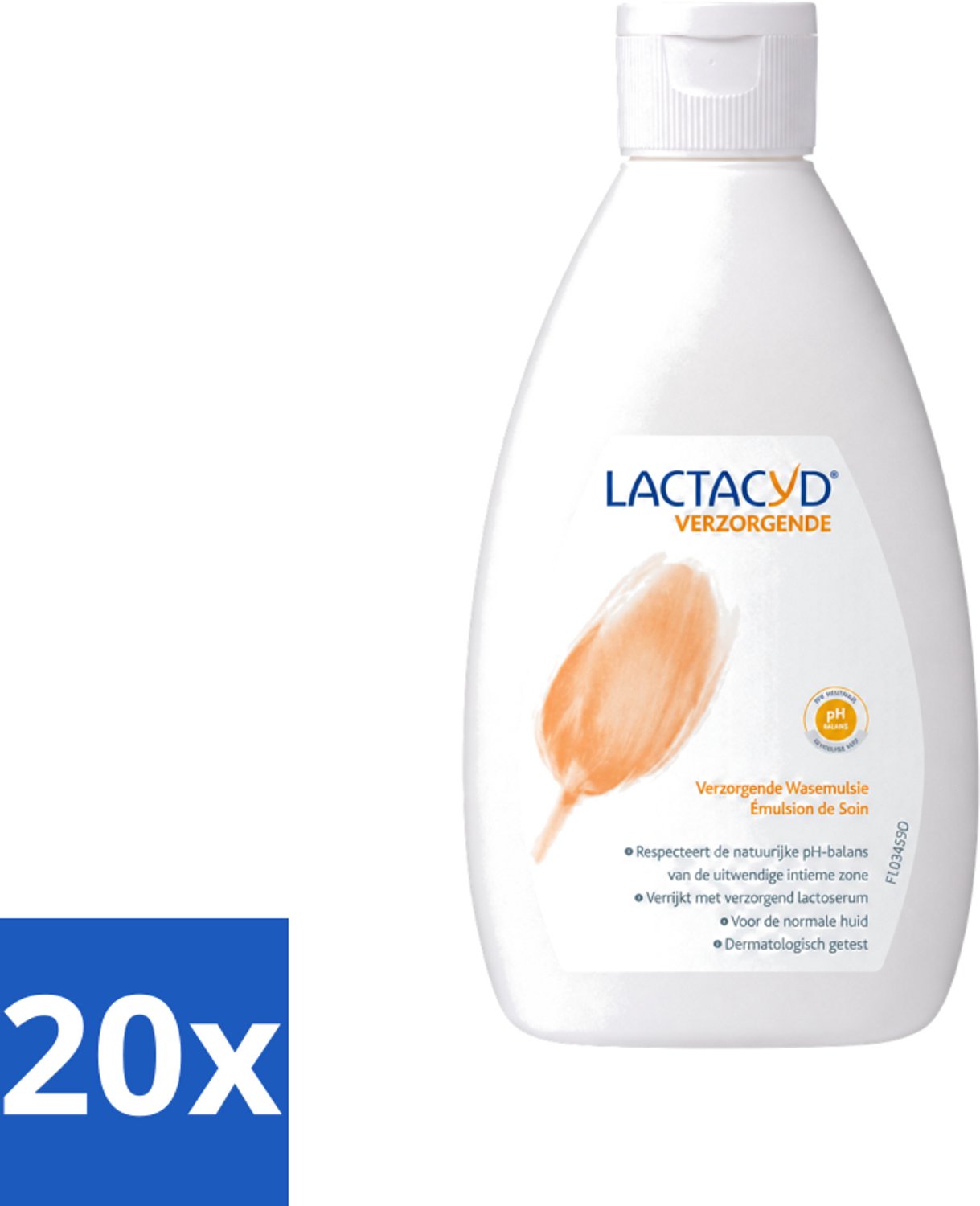 20 x Lactacyd – Verzorgende Wasemulsie – pH-vriendelijk – 300 ml - Voordeelverpakking - 20 stuks