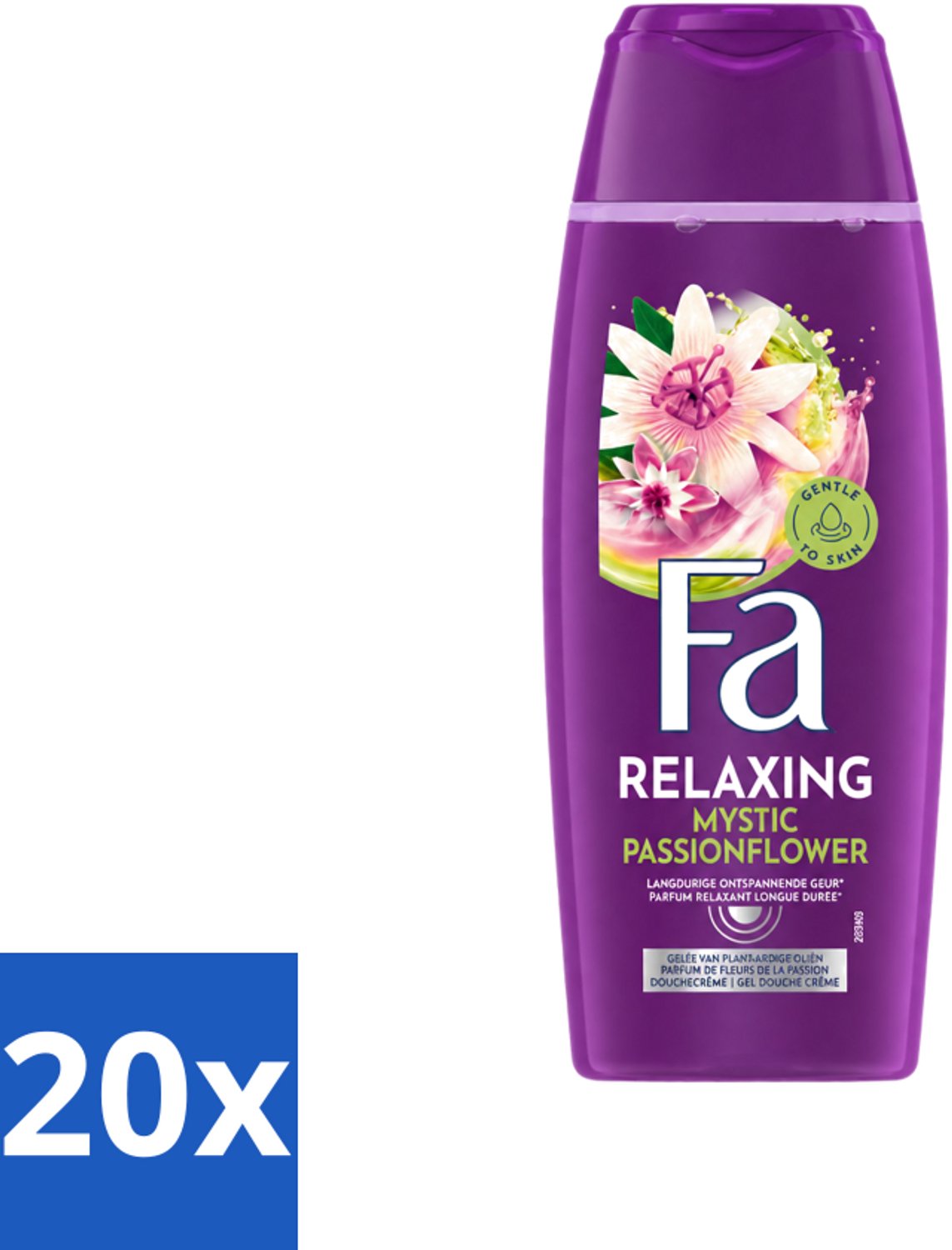 20 x Fa – Douchegel – Mystic Moments Shea Butter & Passion Flower – 250 ml - Voordeelverpakking - 20 stuks