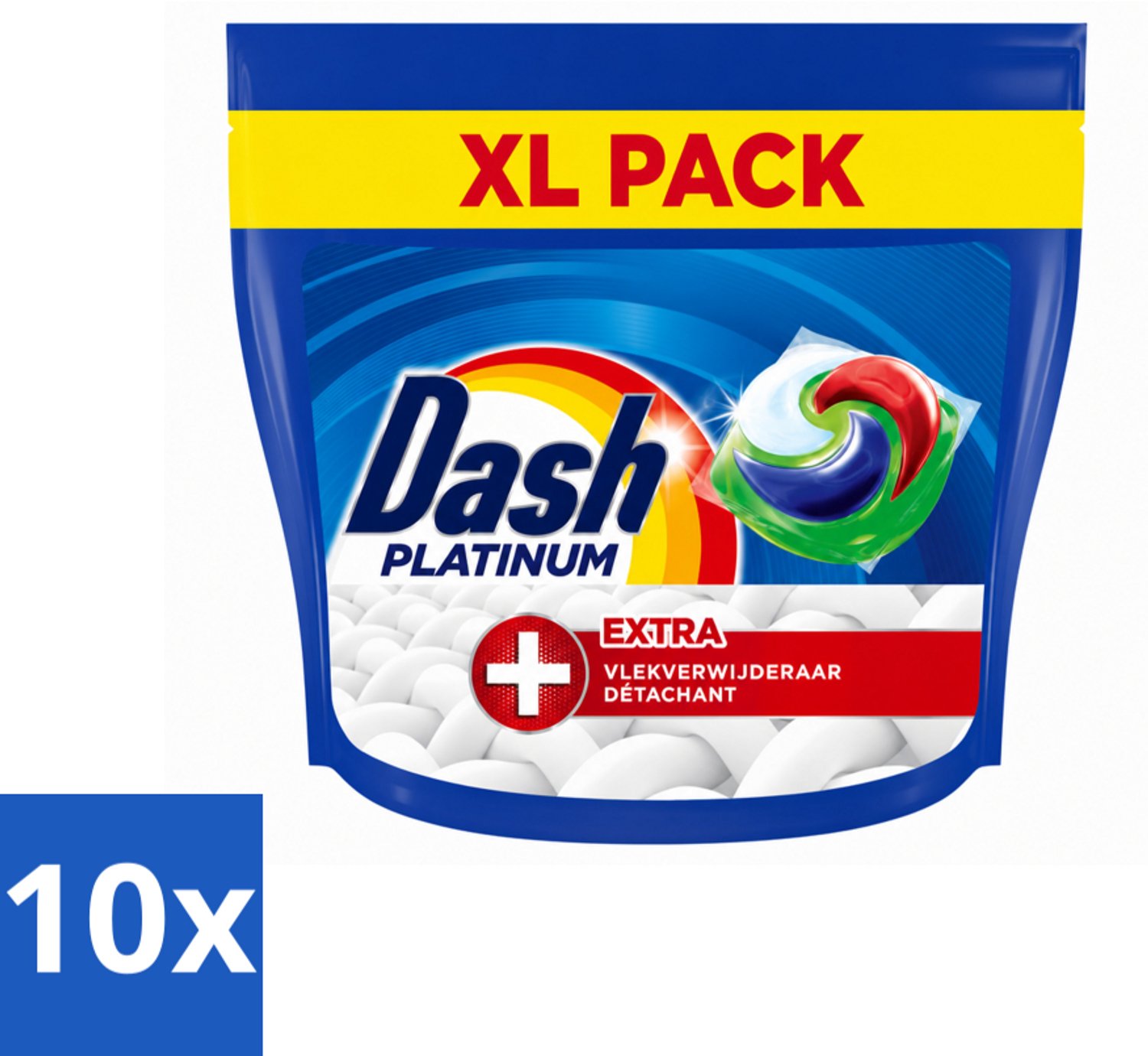 10 x Dash – Wasmiddelcapsules – 4in1 Pods + Extra Vlekkenverwijderaar – 35 capsules - Voordeelverpakking - 10 stuks