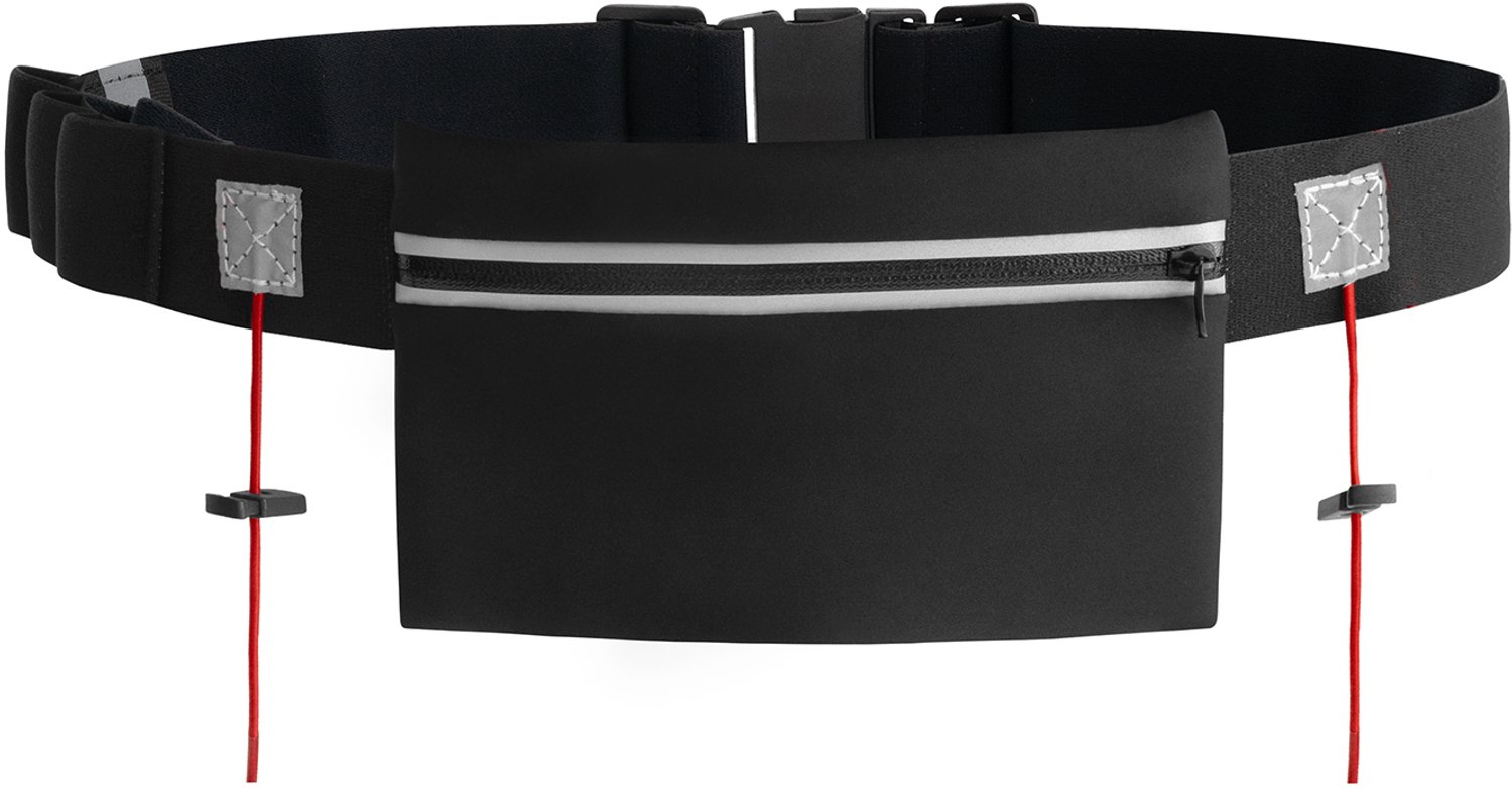BTTLNS startnummerband met neopreen ritsvak - triathlon race belt - hardloopriem - hardloopband - inclusief gel vakjes en neopreen ritsvak - Hyperion 1.0 - zwart