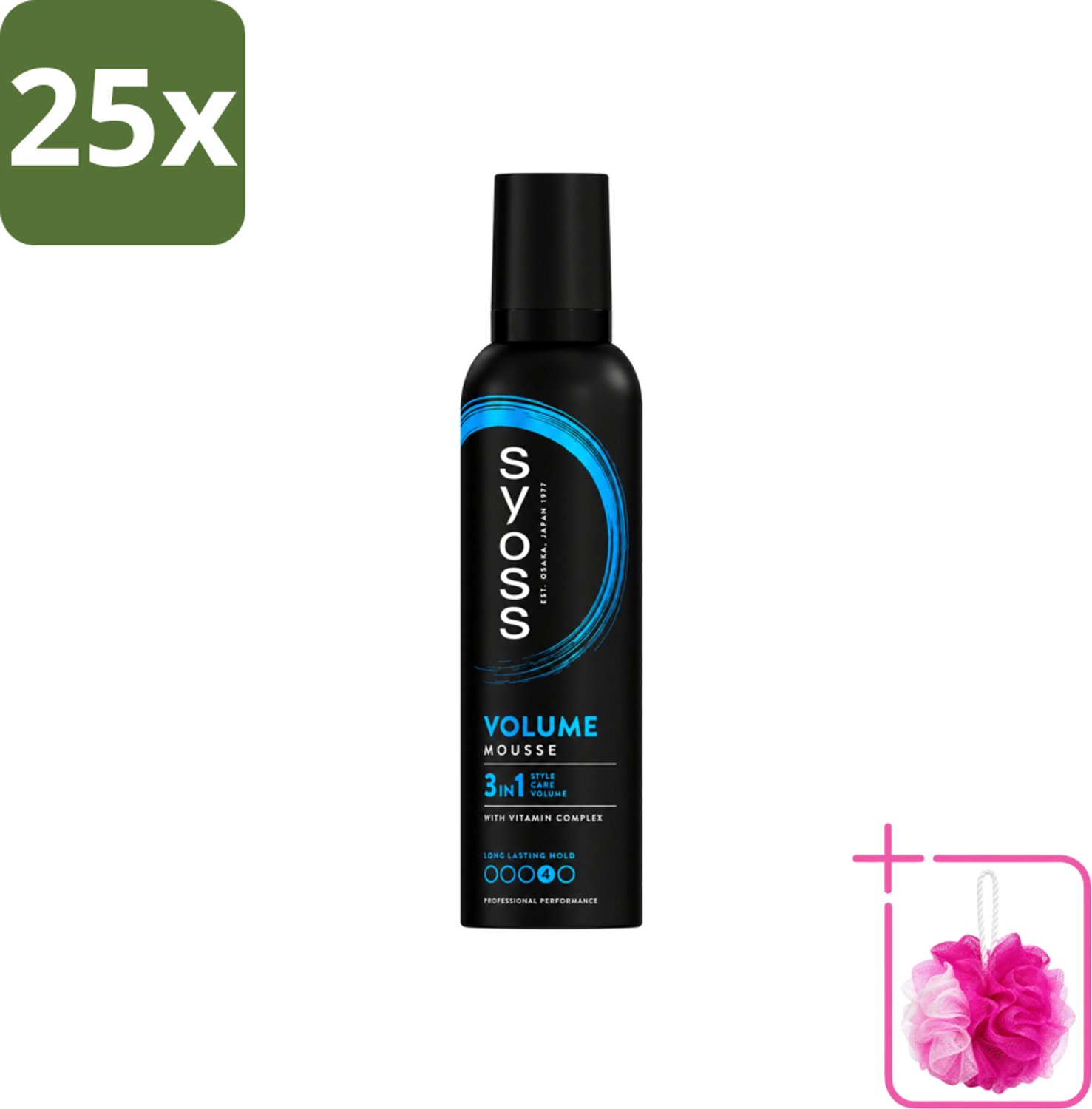 25 x Syoss - Volume - Haarmousse - Langdurige Volume - 250 ml - Bulkverpakking - Haarmousse volume - Douchemop - Salonkwaliteit haar