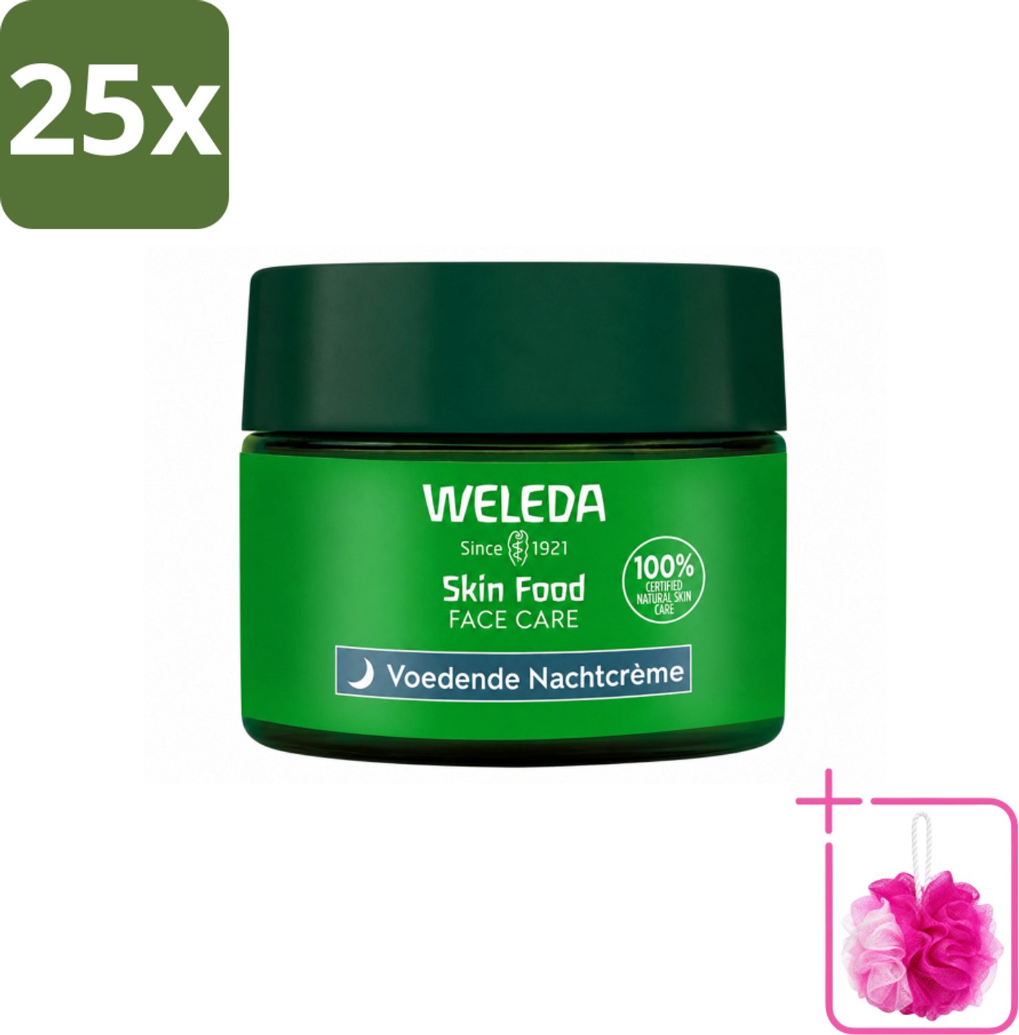 25 x WELEDA - Nachtcrème voedend - Skin Food - 40 ml - Bulkverpakking - Nachtcrème - Douchemop - Voedende crème