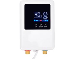 Elektrische Doorstroomverwarmer 3000W - Doorstroomverwarmer Douche - Onder de Aanrecht - Warmwaterboiler - met LCD Temperatuurdisplay - IPX4 Waterdicht - voor Keuken Bad (EU-stekker 220V)