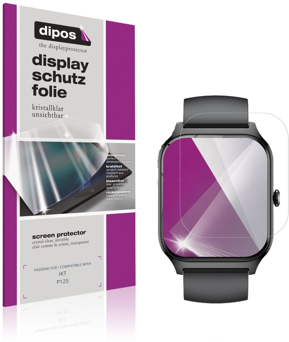 dipos – 6x Beschermfolie geschikt voor IKT P125 | Krasbestendige & heldere Screenprotector Ultra-Thin