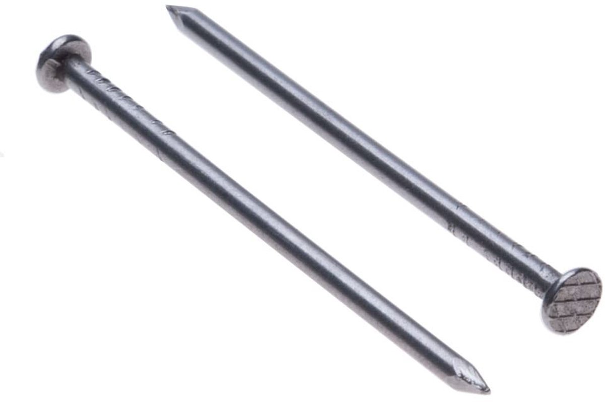 Daknagels - Zwart - 1.4 x 32 mm - Platte Ronde Kop Houtnagels - Voor Bouw en Meubelmontage