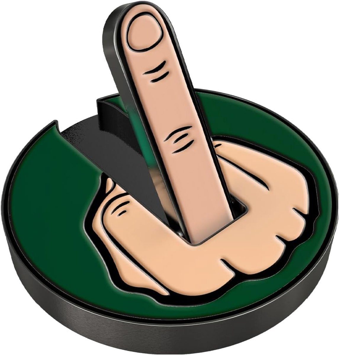 Golfbalmarkeerder met Magnetische Hoedclip, Grappige Middelvinger-vorm, Golfbalmarker voor Pet en Hoed, Handig Golfaccessoire voor Golfliefhebbers, Origineel Cadeau voor Golfers- Groen