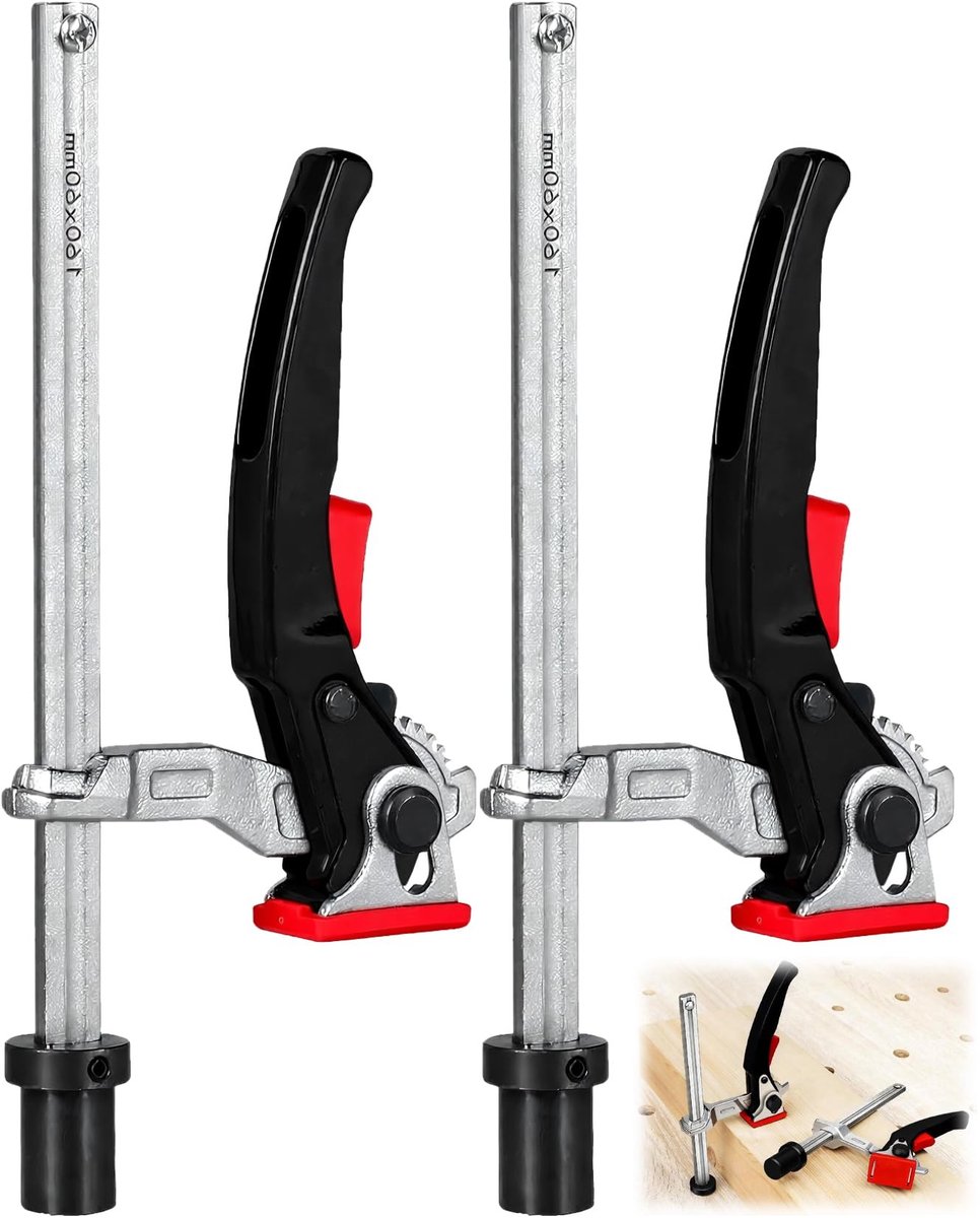 Elzusha - Set van 2 Klemmen - Volledig Staal met 20 mm Klemkracht
