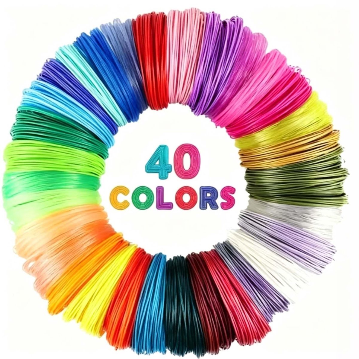 Elzusha - 3D Pen Filament Refill Pack - 31 Kleuren - 1.8mm - 200m