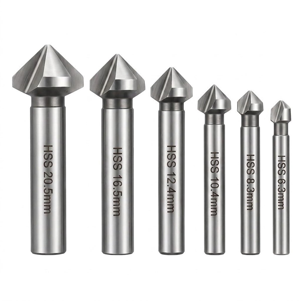 Elzusha - 6 Stuks Frees 90° - Staal Freesboor 6,3-20,5 mm