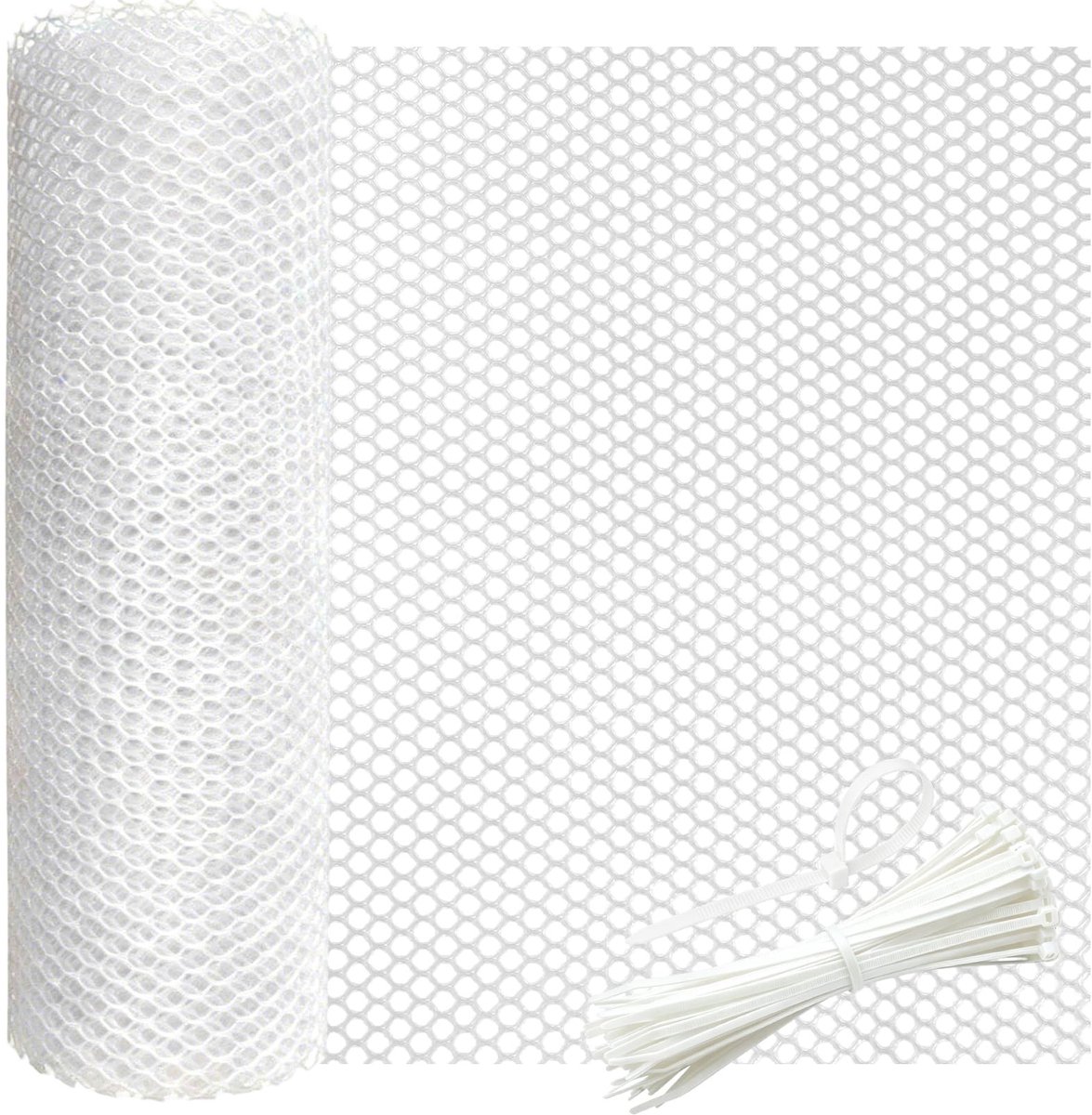 Elzusha - Kunststof Konijnenhek 40 cm x 5 m, Wit