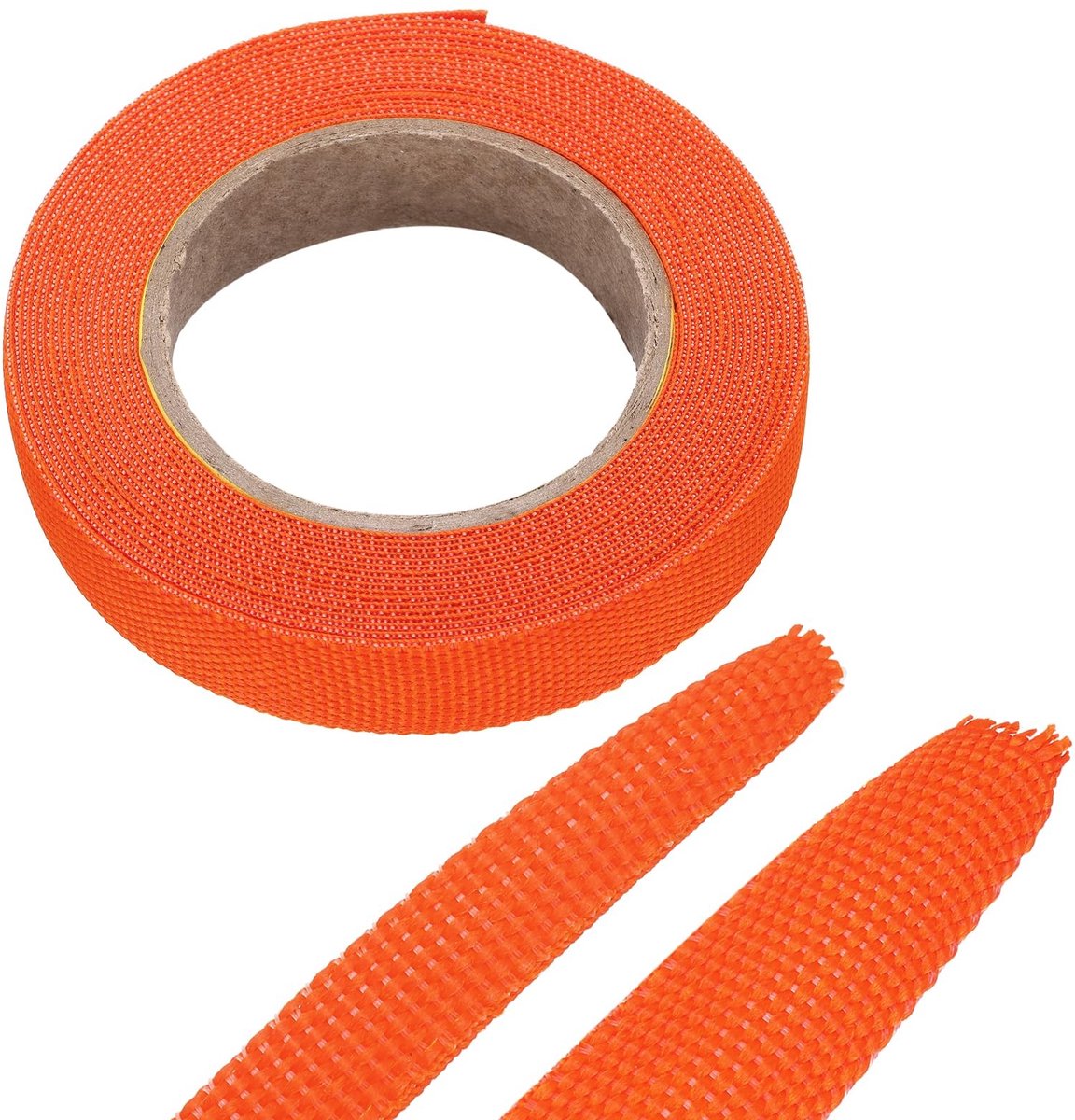 Elzusha - Gevlochten krimpkousen - 3/8 inch, 16 meter, oranje