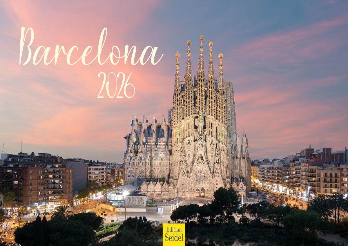Elzusha - Premium Wandkalender Barcelona 2026 - Formaat A3