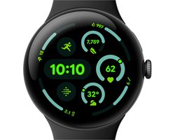 Google Pixel Watch 3 - Smartwatch - 45mm - Zwart/Zwart