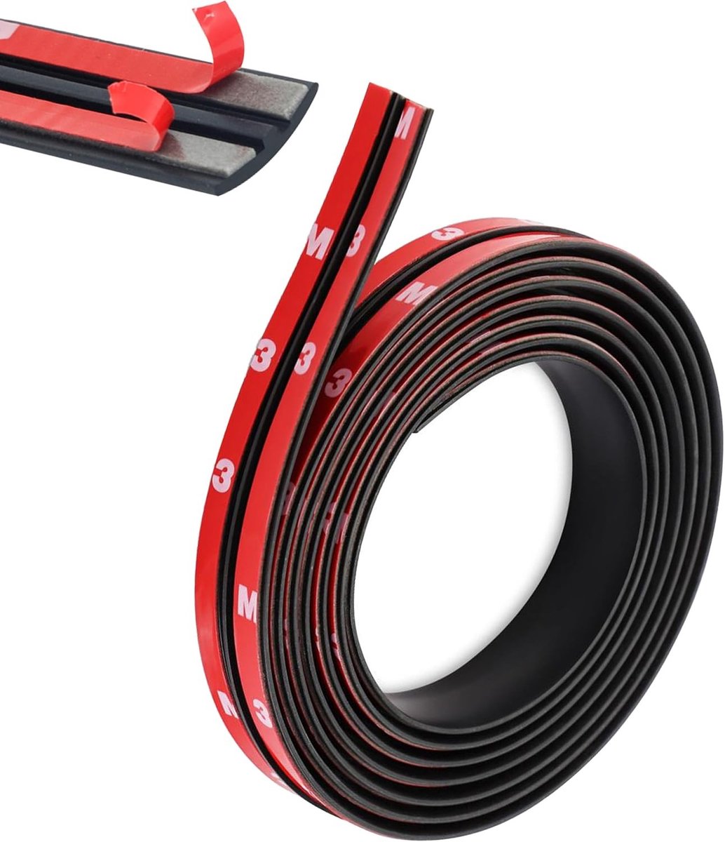 Universele T-vormige rubberen afdichtstrip voor autoruiten en schuifdaken - 4m x 19mm, waterdicht en geluidsisolatie