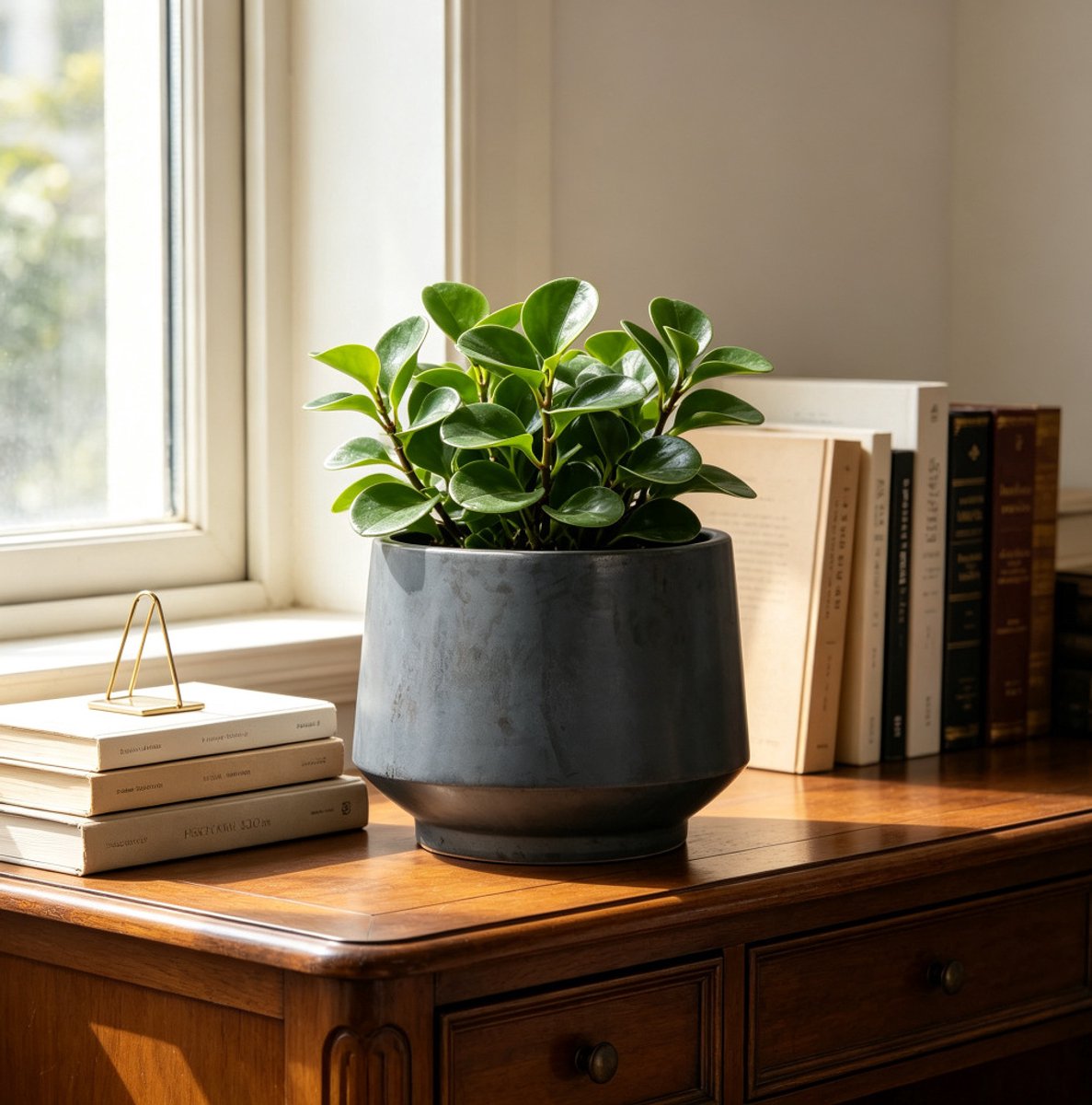 Keramische Bloempot – Handgemaakt – Ø 28 cm – Keramiek – Mat Zwart – Voor Binnen & Buiten – Vorstbestendig