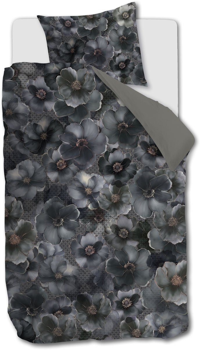 Kardol Decorum dekbedovertrek - Eenpersoons - 140 x 200/220 cm - Grijs Groen