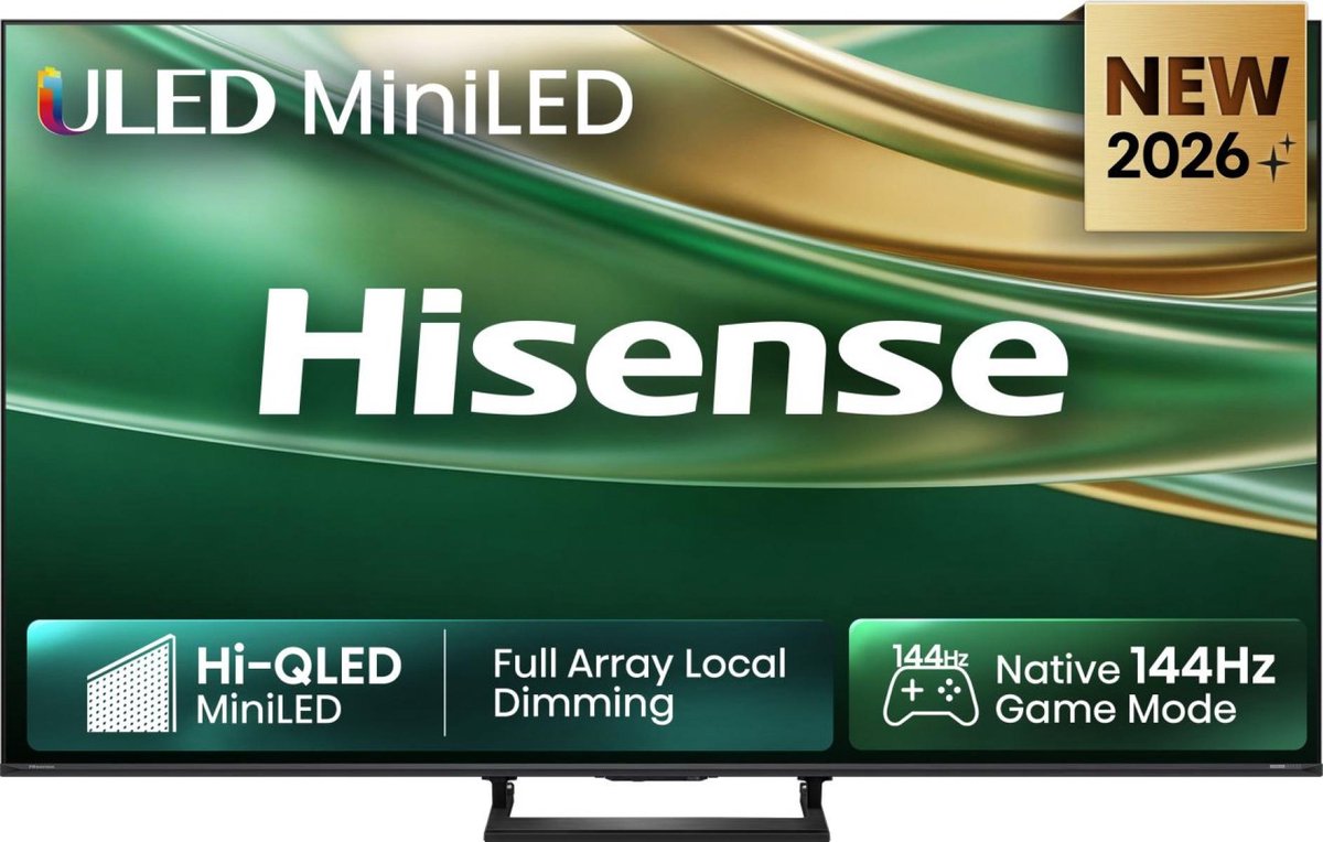 Hisense 65E8S Smart TV - 65 inch - 4K Hi-QLED MiniLED - 2026 - 600 nits - Native 144Hz Game Mode - Built-in Subwoofer - Hi-View AI Engine - Hi-QLED Colour - Dolby Vision Atmos