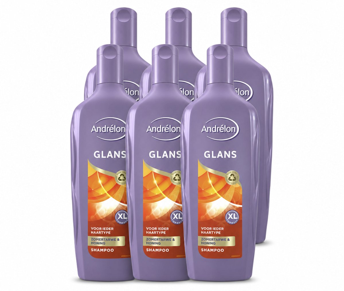 6 x Andrélon - Glans - Shampoo - 450 ml - Voordeelverpakking - 6 stuks