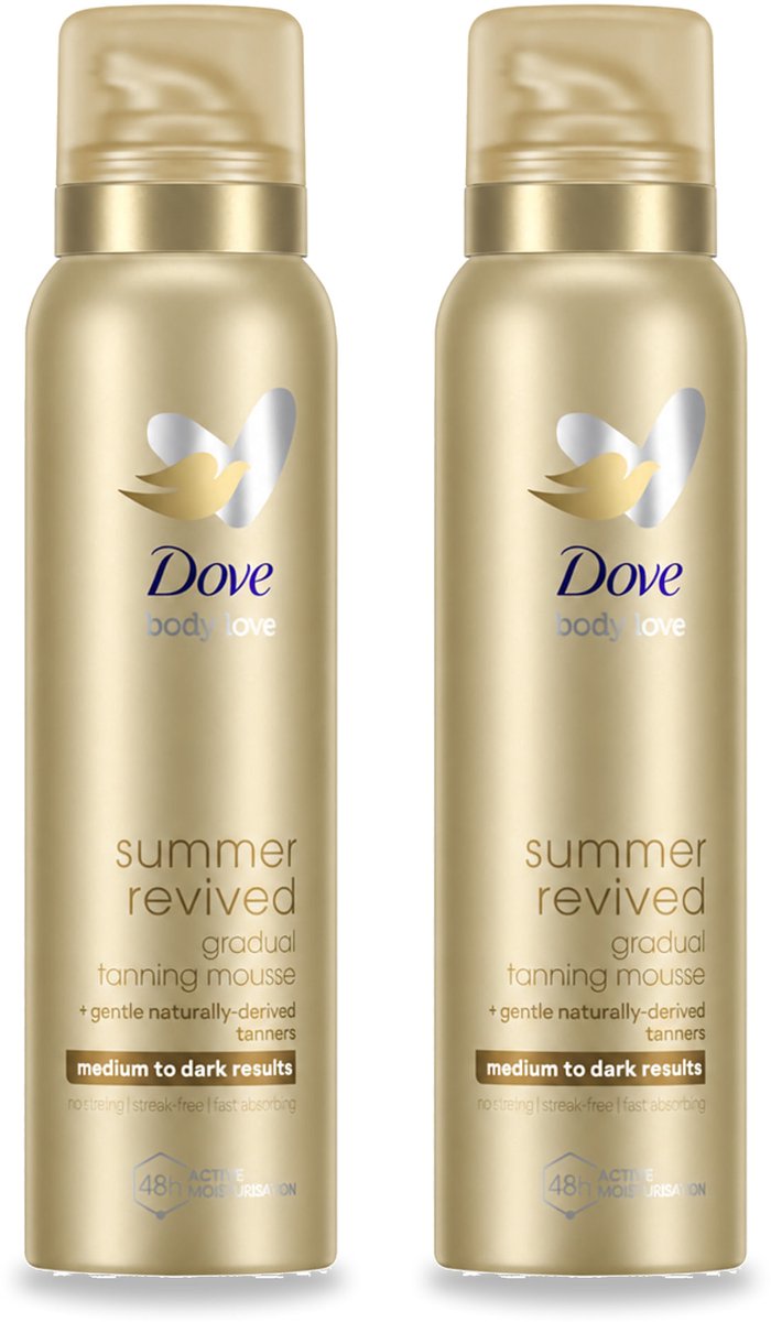 2 x Dove – Bodymousse – Summer Revived Medium-Dark – 150 ml - Bulkverpakking - 2 stuks