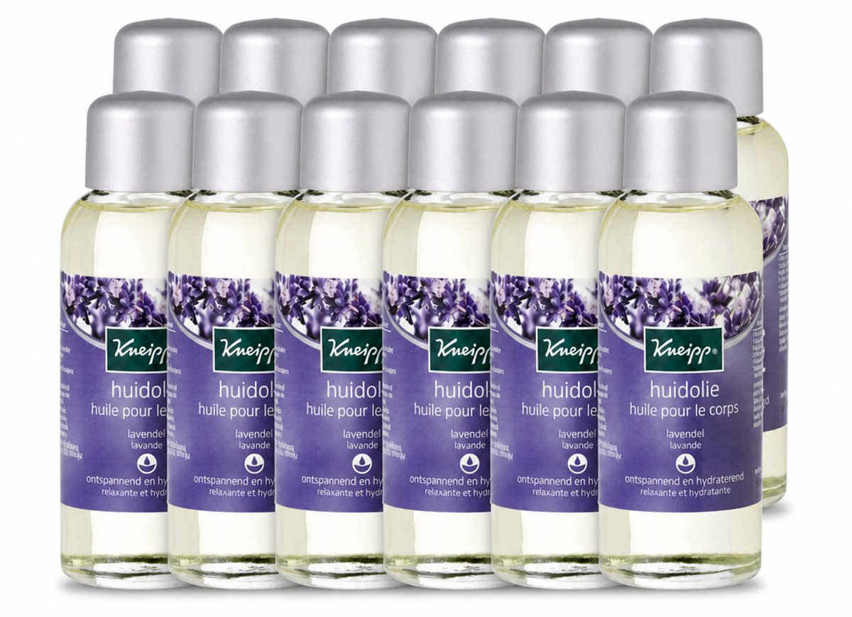 12 x Kneipp - Huidolie - Relaxing - Lavendel - Trekt snel in - 100 ml - Voordeelverpakking - 12 stuks