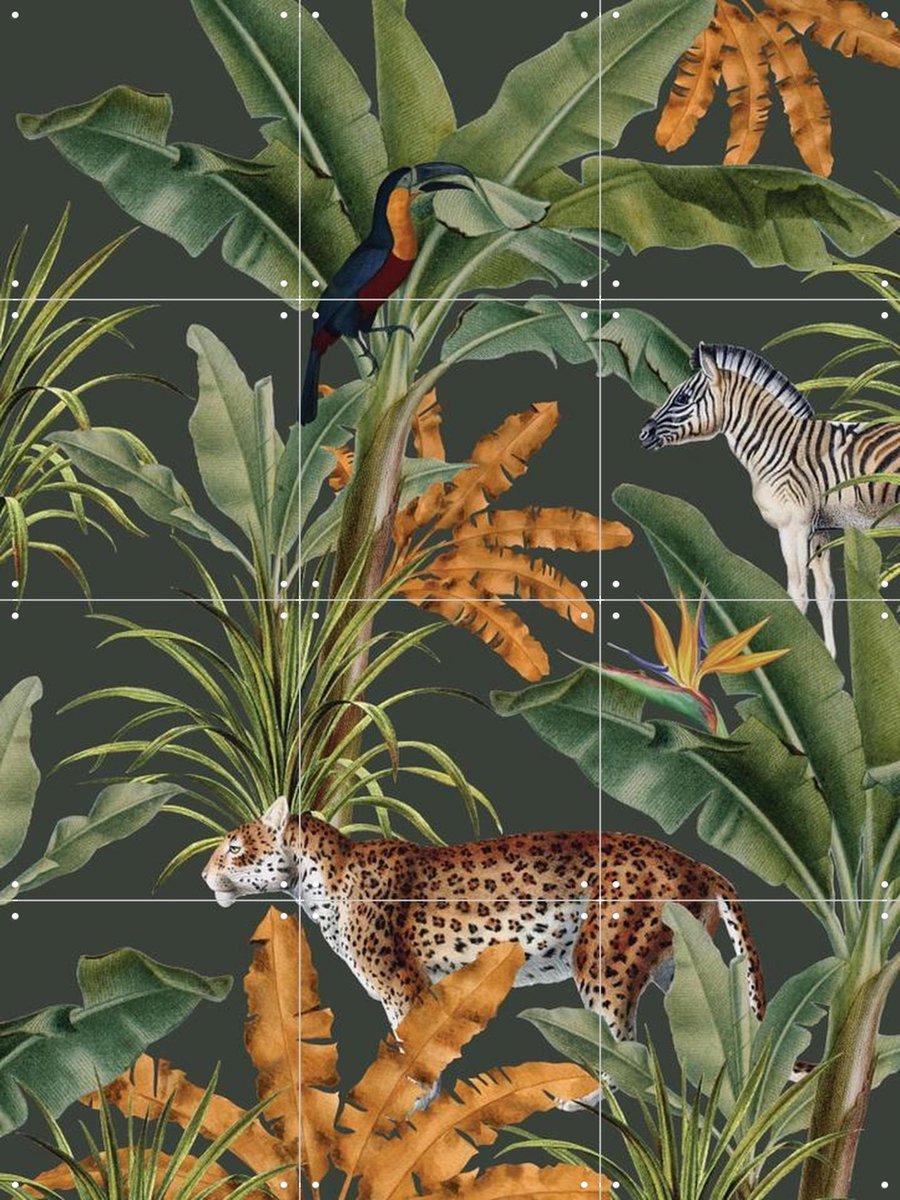 IXXI Mighty Jungle, Creative Lab Amsterdam - 60 x 80 cm - Gratis ophangtool - Grote wanddecoratie en posters - Naturalisme, Grafisch Ontwerp