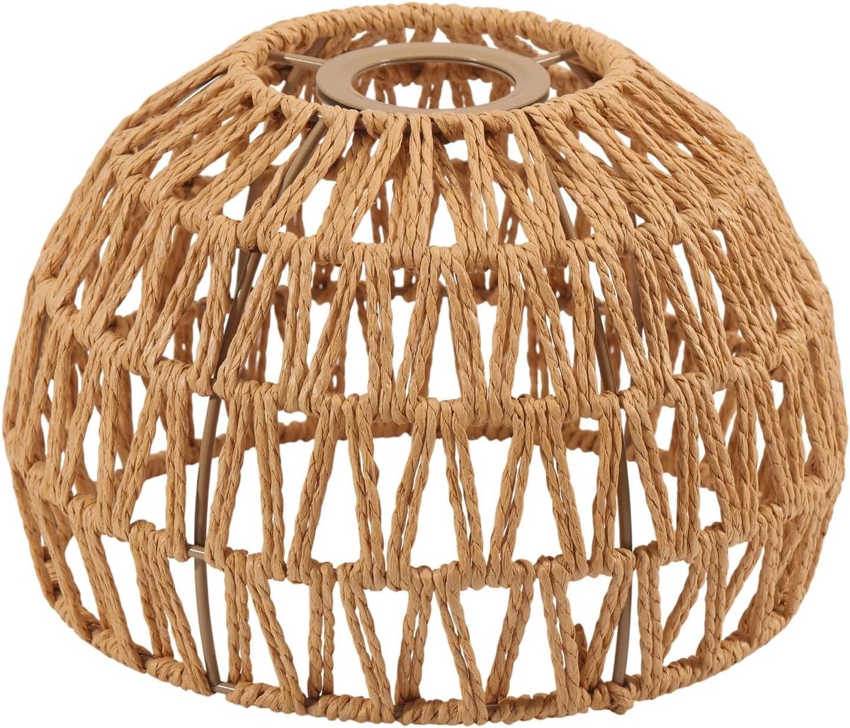 Vervangende Rieten Lampenkap voor Hanglampen, Tafellampen, Wandlampen en Vloerlampen - Oud Kant, 22 x 13 cm, Duurzaam en Stijlvol Design
