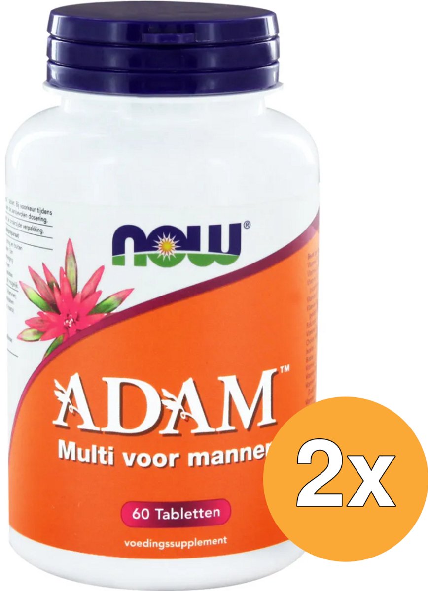 2x Now Adam Multivitamine Voor Mannen (60 tabletten)