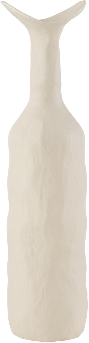 J-Line vaas Agra - aluminium - wit - large - 50.5 cm hoog