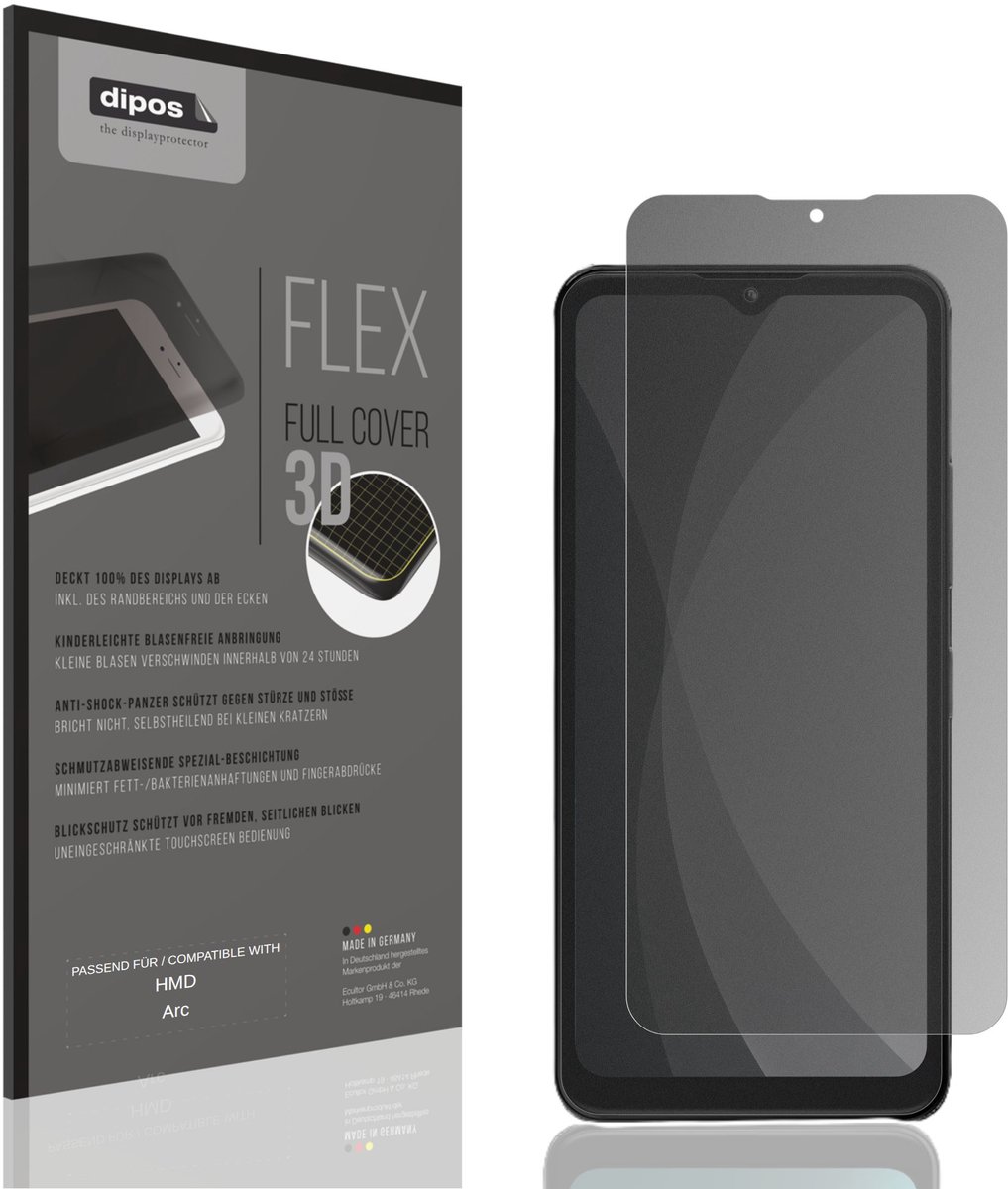 dipos FLEX – Matte Privacy Screenprotector geschikt voor HMD Arc | Volledige Schermbescherming | Case-Friendly