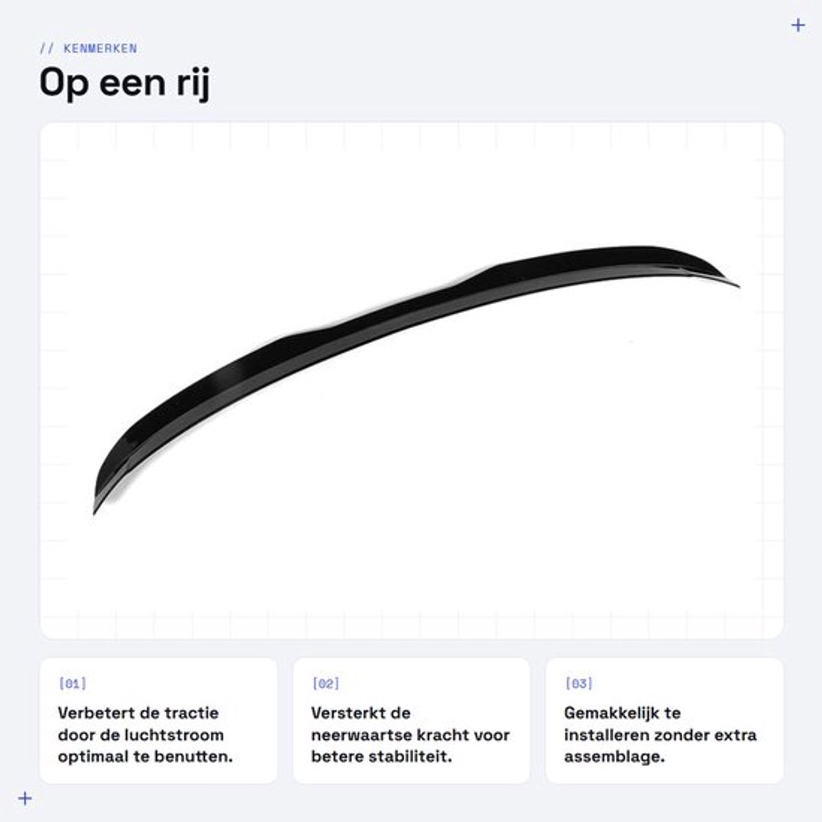 Dailygoods- Spoiler Glanzend Zwart - Vervanging 1-Serie F20/f21 2011-2019