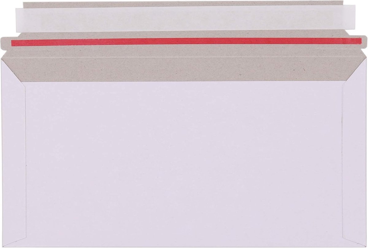 50x compacte brief 230x120mm grote briefenveloppen brief DIN lang kartonnen verzendzakken zelfklevend wit A1 B2 volle - ShopVlot