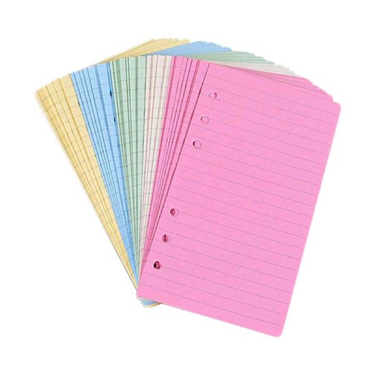 Dailygoody - A5 kleurrijke geperforeerde vullingen - Losbladig planner vulpapier