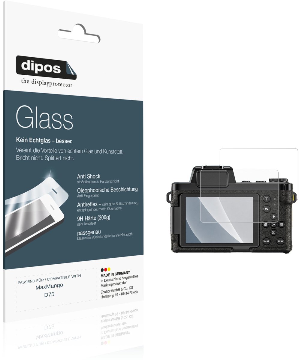 dipos – 2x Matte Pantserfolie geschikt voor MaxMango D75 | 9H Screenprotector