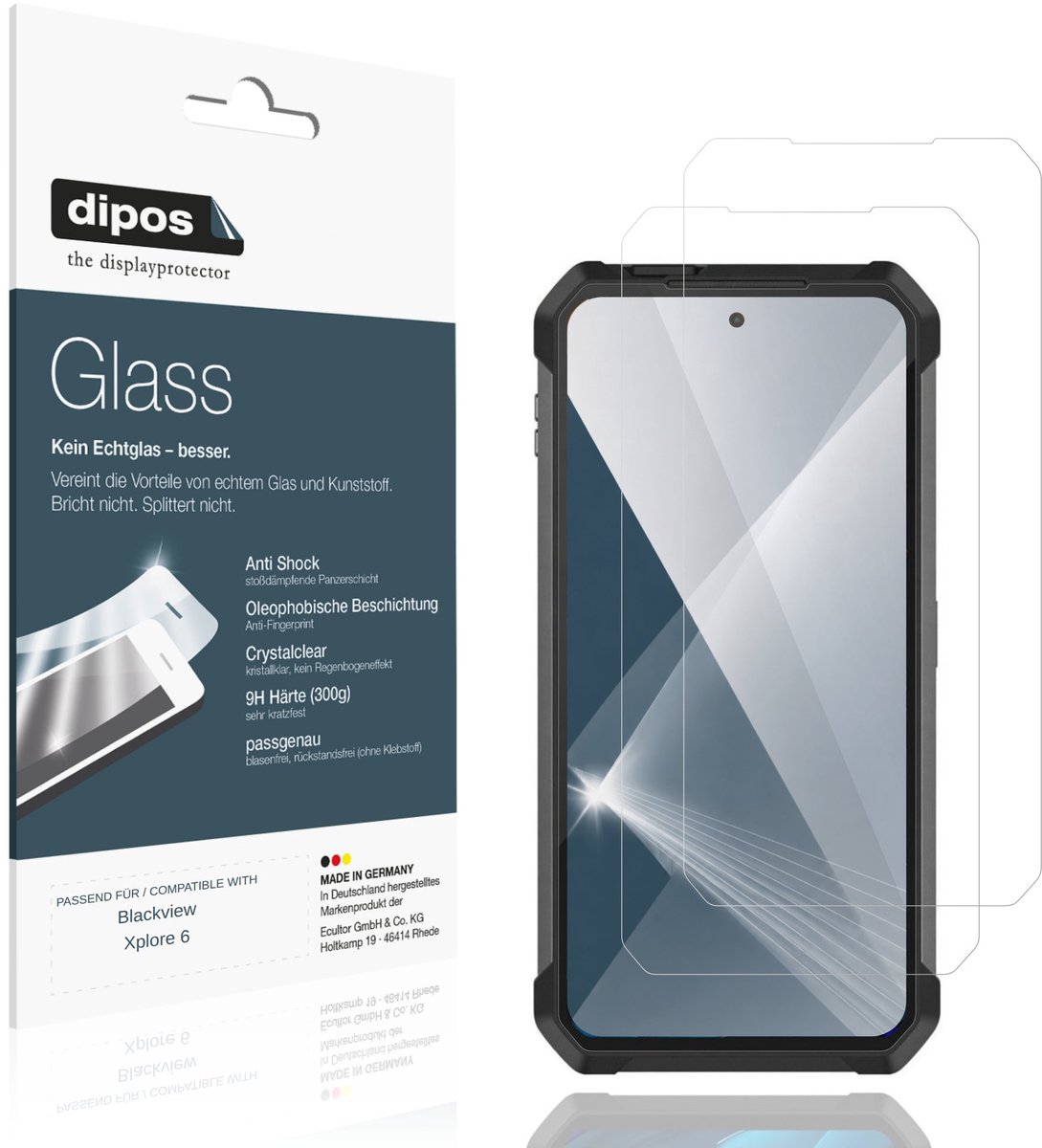 dipos – 2x Pantserfolie geschikt voor Blackview Xplore 6 | 9H Screenprotector