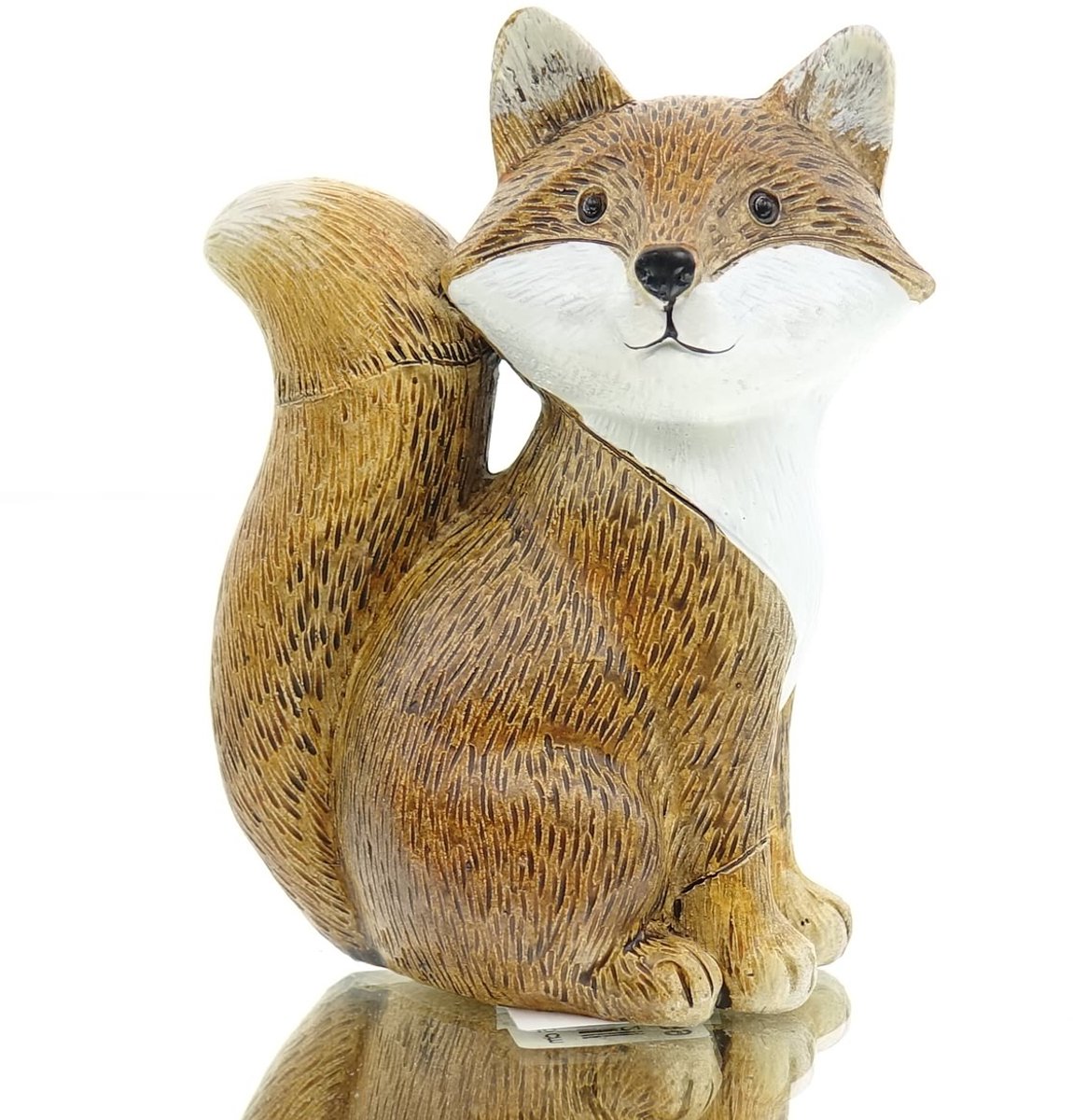 Posiwio decoratie vos bruin en wit naar rechts kijkend 11 cm